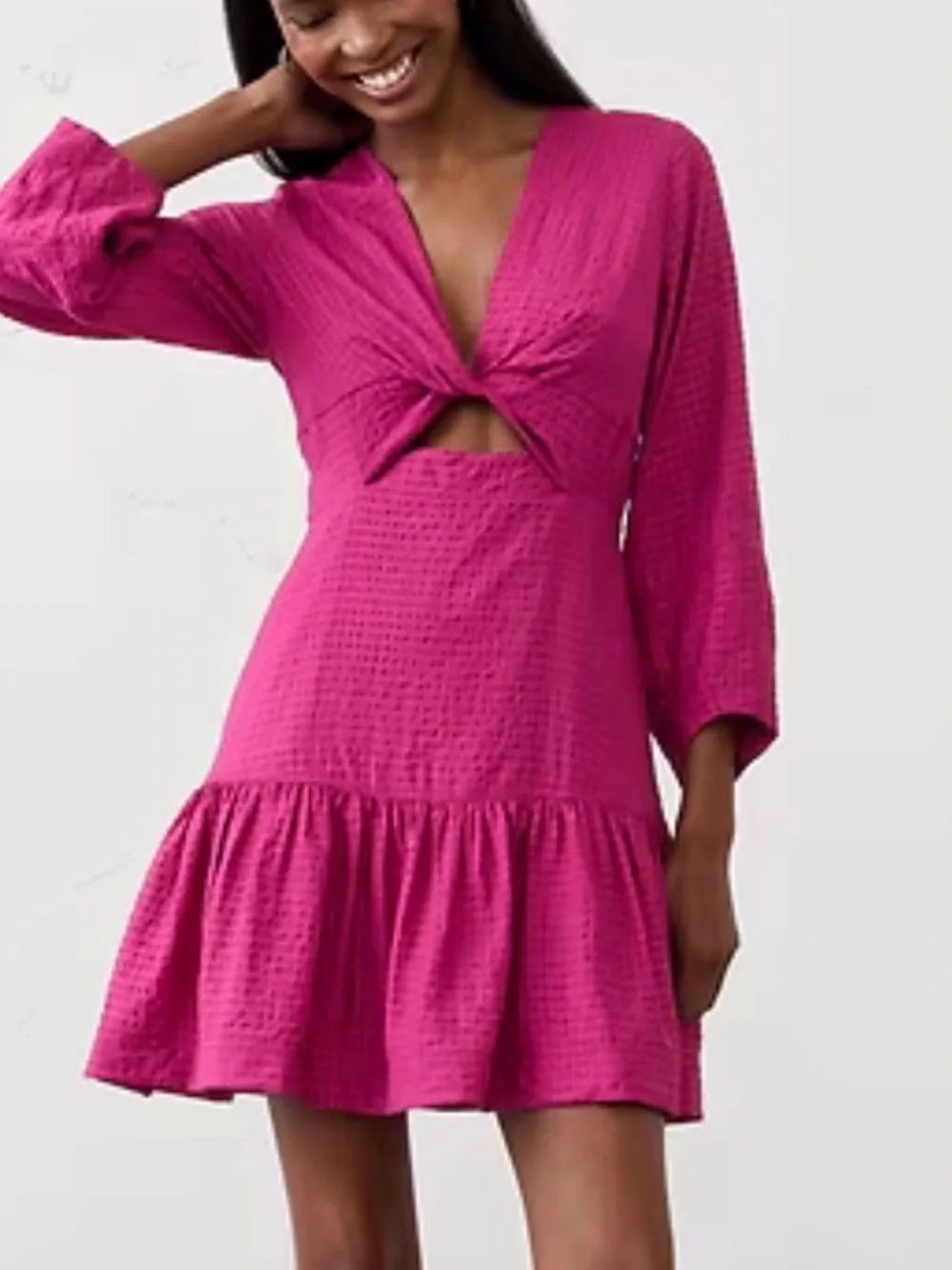 Banana Republic Textured Magenta Dress NWT - Picture 1 of 5